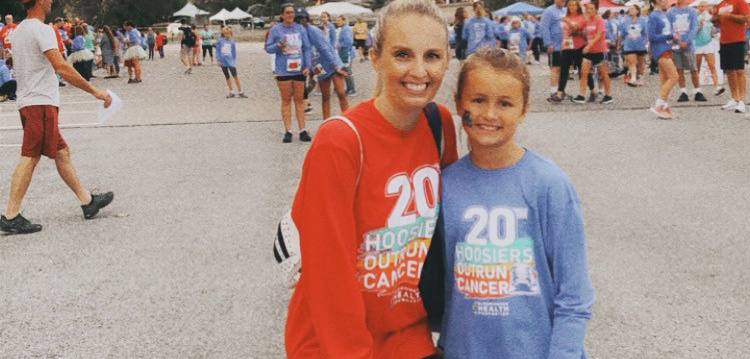 Melissa Williams and daughter at a marathon