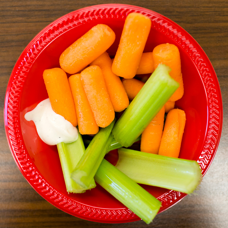 A bowl of carrots and celery